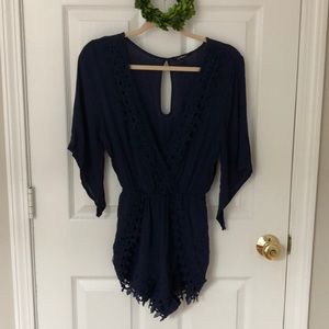 Lacey, long-sleeved romper